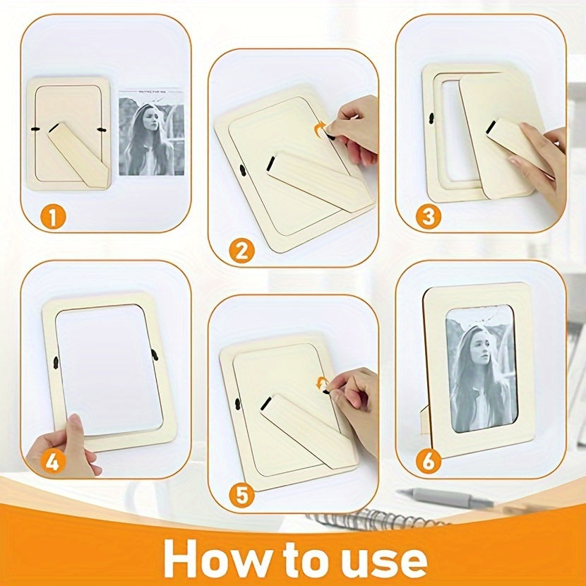 CreativeFrame – Sett med 10 DIY fotorammer Wood Luvikno