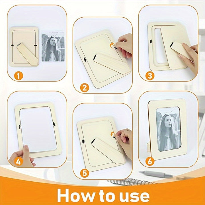 CreativeFrame – Sett med 10 DIY fotorammer Wood Luvikno