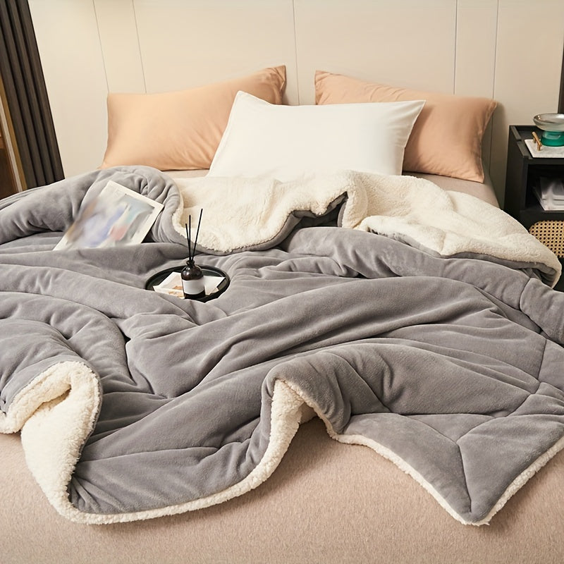 CozyWarm - Luksus Melk Fleece Teppe Dobbel Lag Luvikno