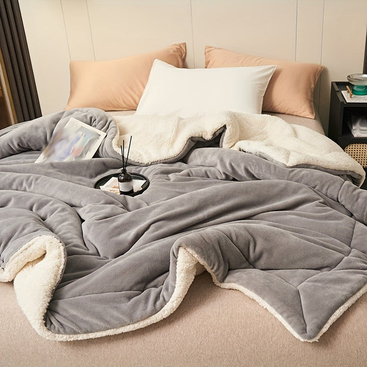 CozyWarm - Luksus Melk Fleece Teppe Dobbel Lag Luvikno