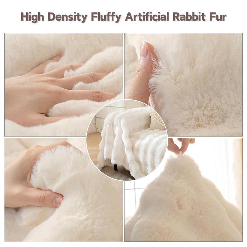 Premium Faux Fur Non-Slip Sofa Covers | Luvikno