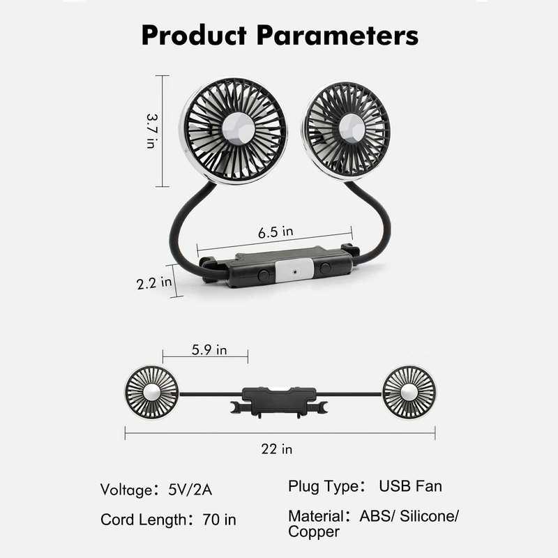 Summer Dual-Head USB Slangevifte | Luvikno