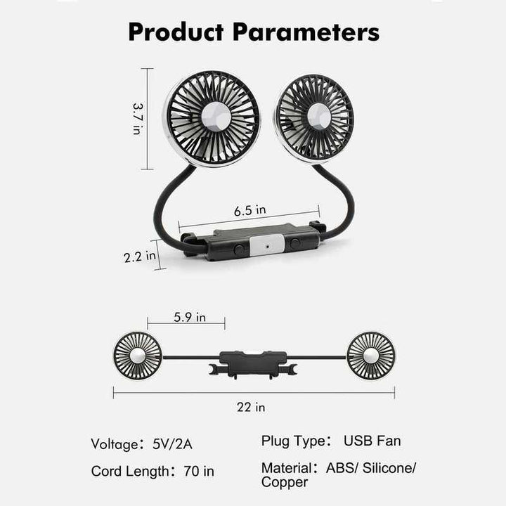 Summer Dual-Head USB Slangevifte | Luvikno