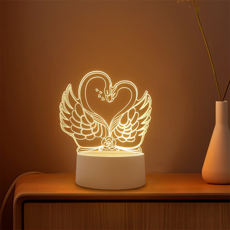 SwaneLume – USB 3D LED Bordbelysning Luvikno