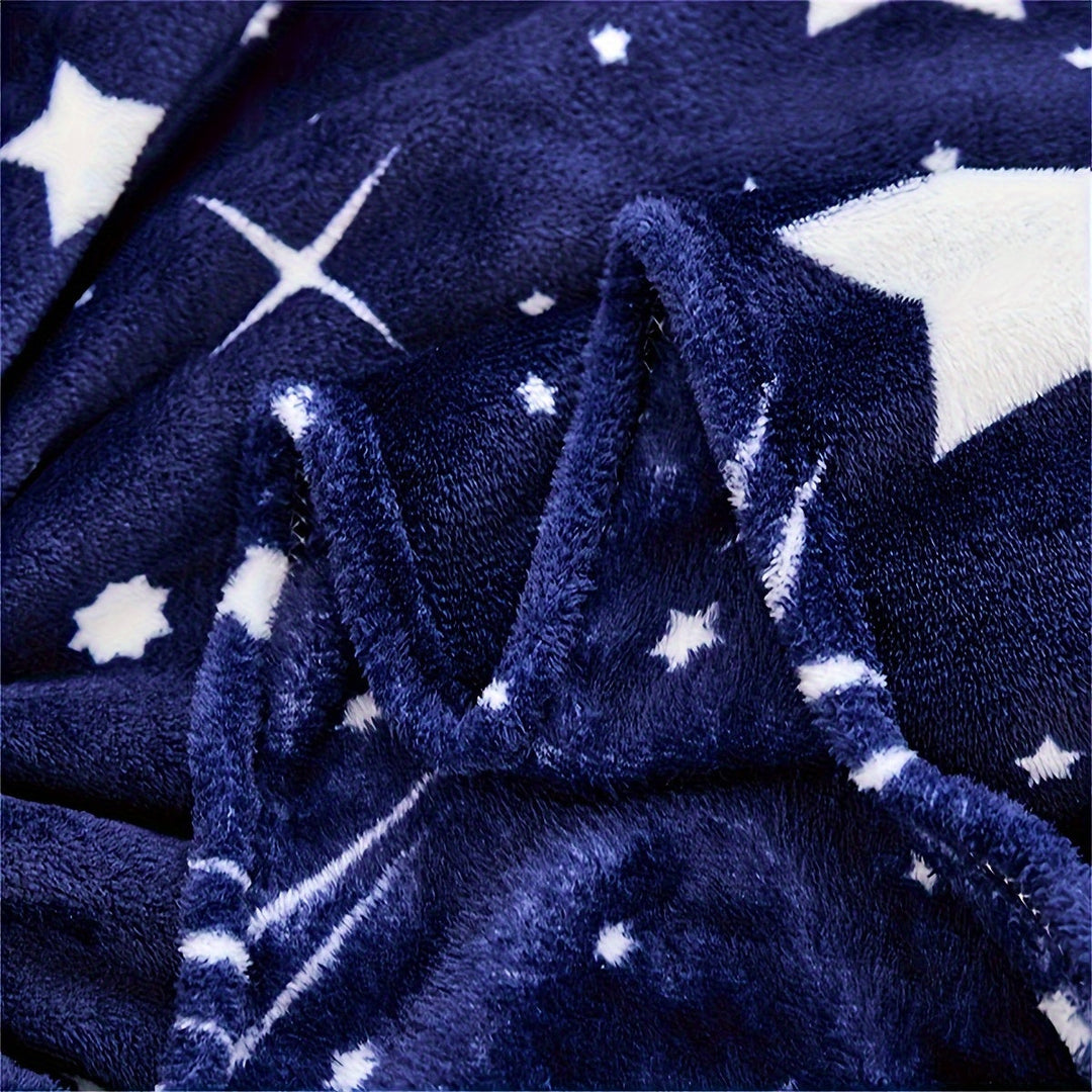 MeteorFleece – Myk Fleece Teppe med Meteor Mønster Luvikno