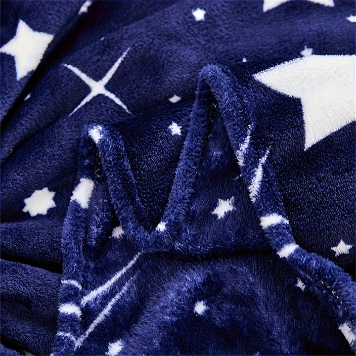 MeteorFleece – Myk Fleece Teppe med Meteor Mønster Luvikno