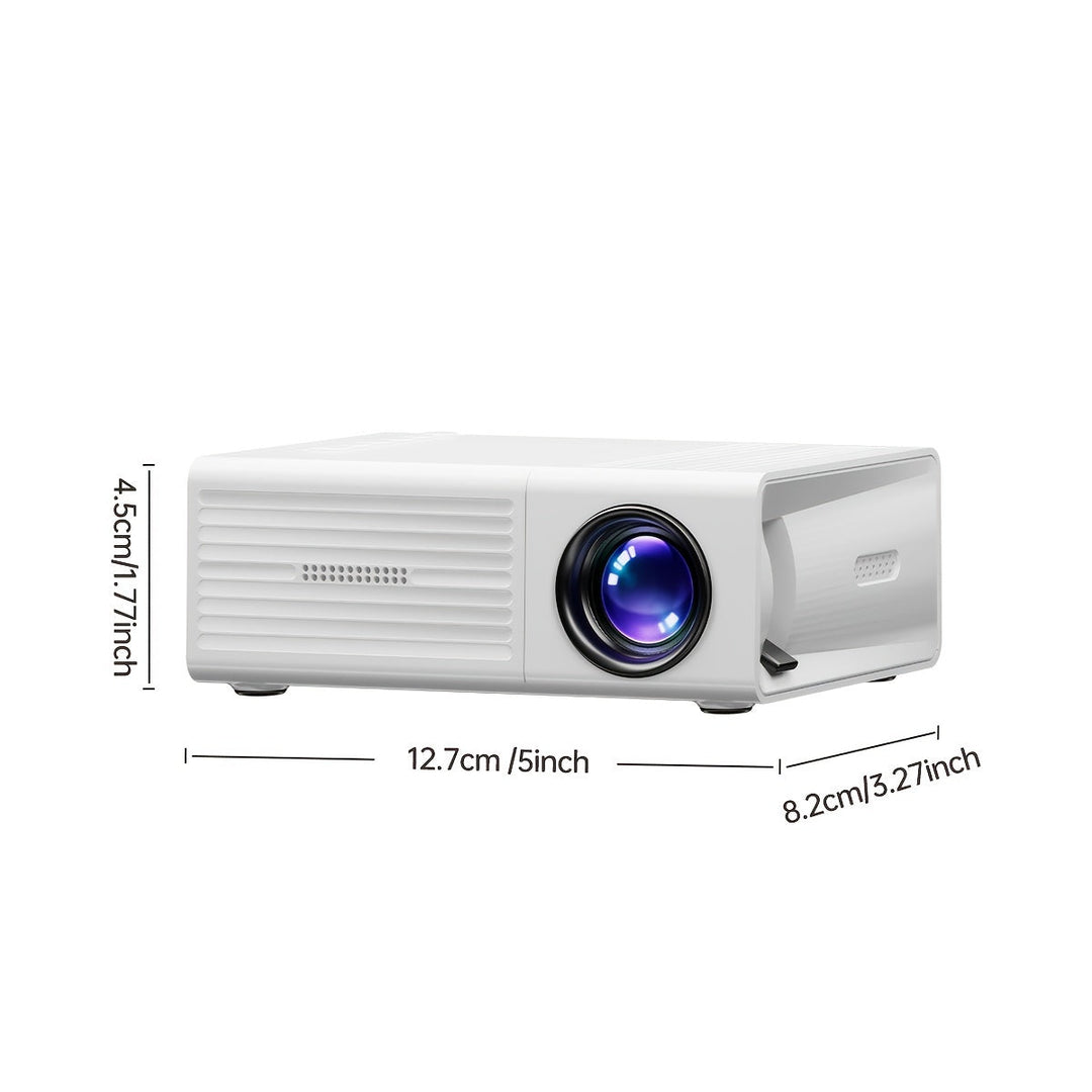 Luvikno | Ultra-Lys Mini Prosjektor 3000 Lumen – Bærbar, HDTV & USB, Ideell for Hjemmekino & Utendørs!