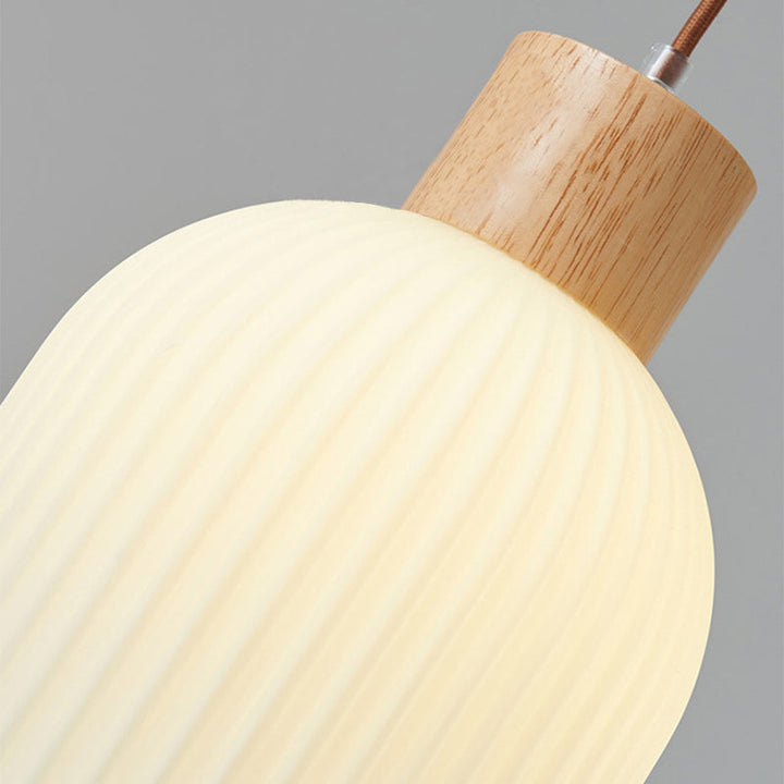 Luvikno | VintageLight - Stilig tre- og glasspendellampe