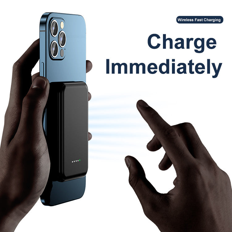Luvikno | Magnera Magnetisk Power Bank 5000 mAh | Kompatibel med iPhones | USB Utgang 5 V/2.1 A | Kompakt & Stilig