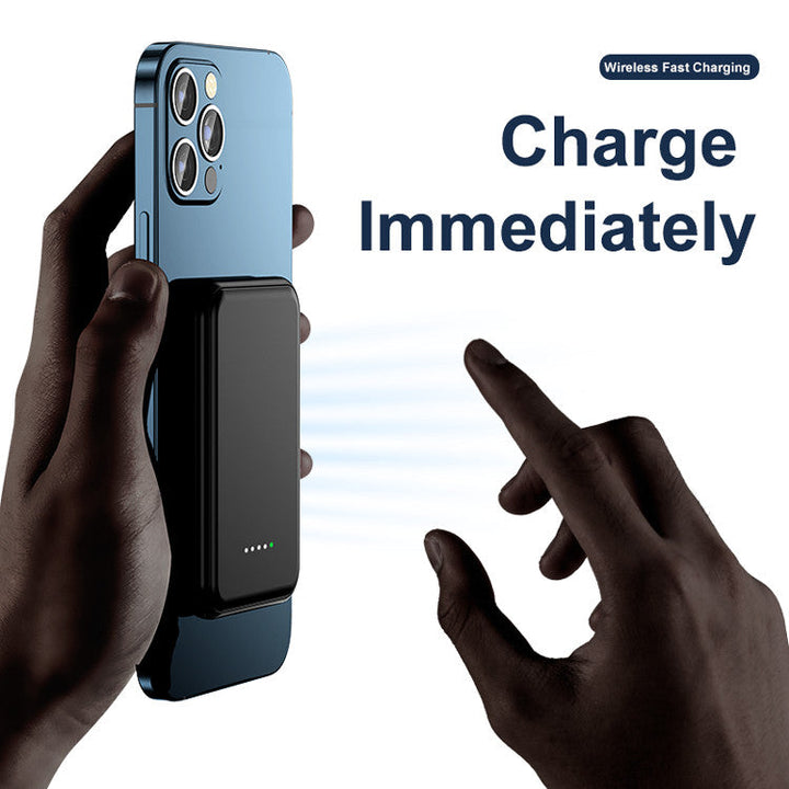 Luvikno | Magnera Magnetisk Power Bank 5000 mAh | Kompatibel med iPhones | USB Utgang 5 V/2.1 A | Kompakt & Stilig