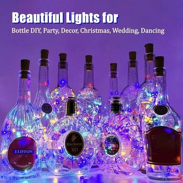 Led Flaske Lys Kork Natt Lys DIY Dekor | Luvikno