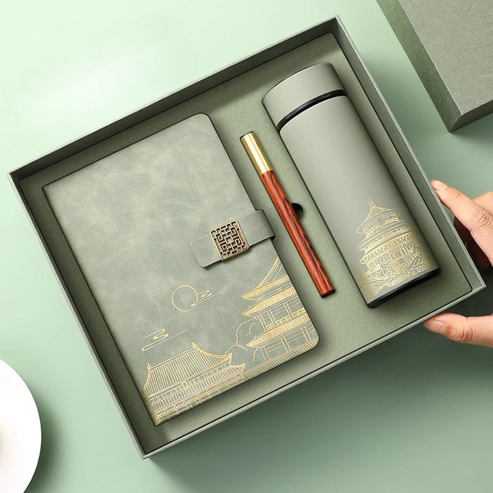 Imperia Luxe Gave-set – Notatbok, Termosflaske og Penn i Gaveboks | Luvikno