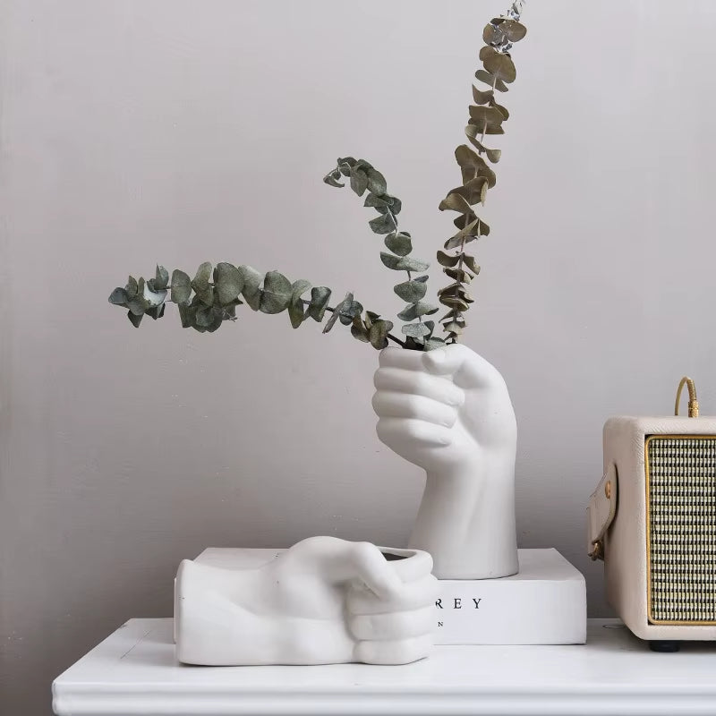 Kunstnerisk Håndbevegelse Keramikk BordLuviknoomst Vase | Luvikno