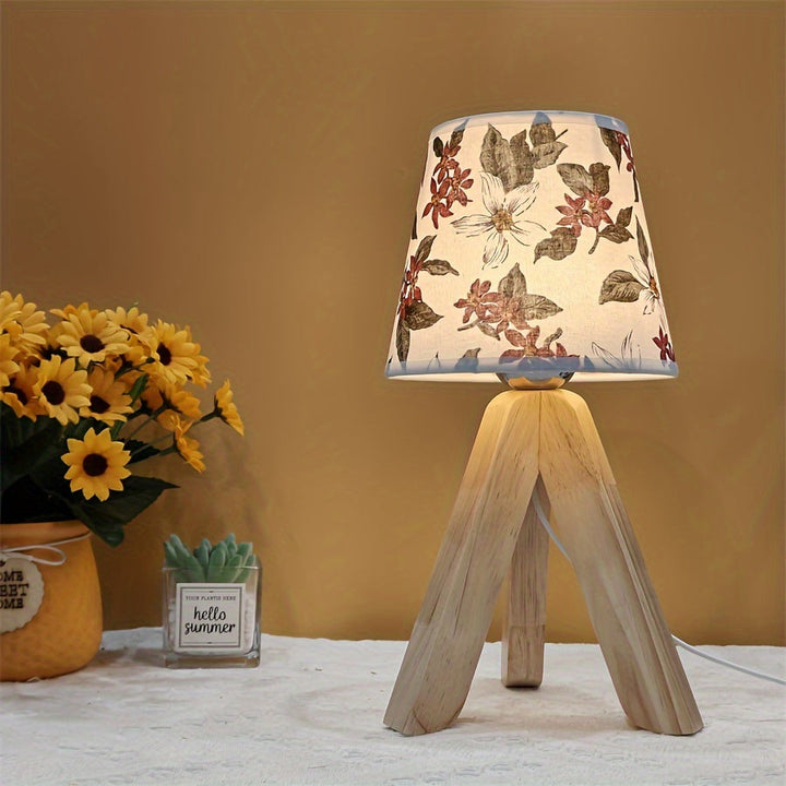 FloralGlow Lampe - Elegant LED Bordlampe med TreLuvikno