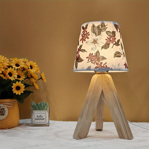 FloralGlow Lampe - Elegant LED Bordlampe med TreLuvikno