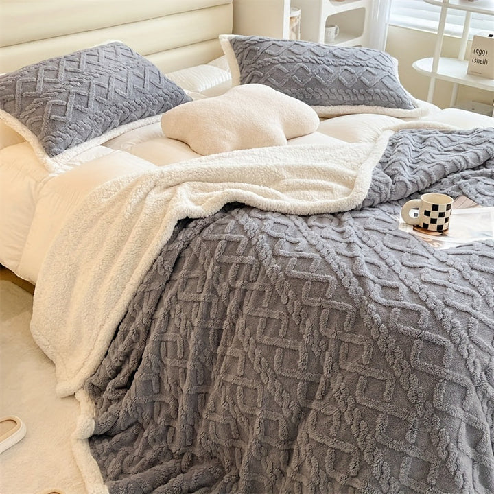 Luvikno | Vintage Luxe Reversibel Fleece Teppedekke - Essensielt for Vinter
