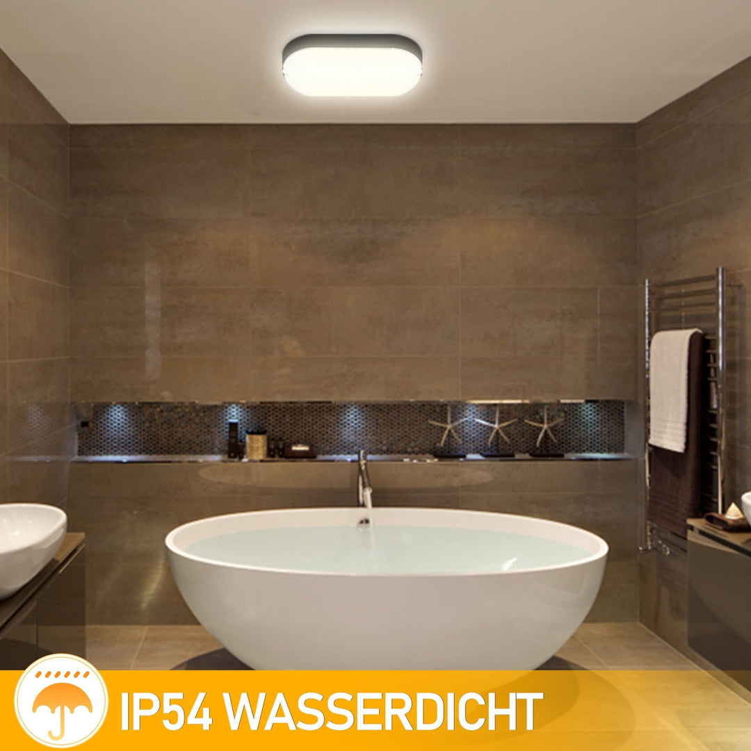 15W LED Fuktbestandig Lys IP54 2 Stykker | Luvikno
