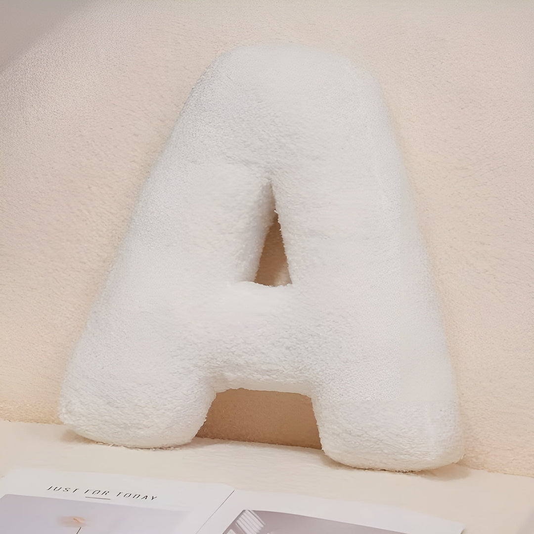Hvit Bokstav Dekorativ Pute – Myk Og Allsidig | Kreative Puter For Sofaen Og Sengen | Luvikno