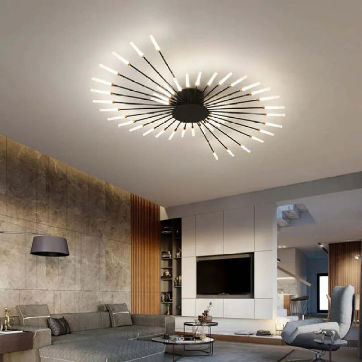 Taklampe moderne metall LED krystallampe Luvikno