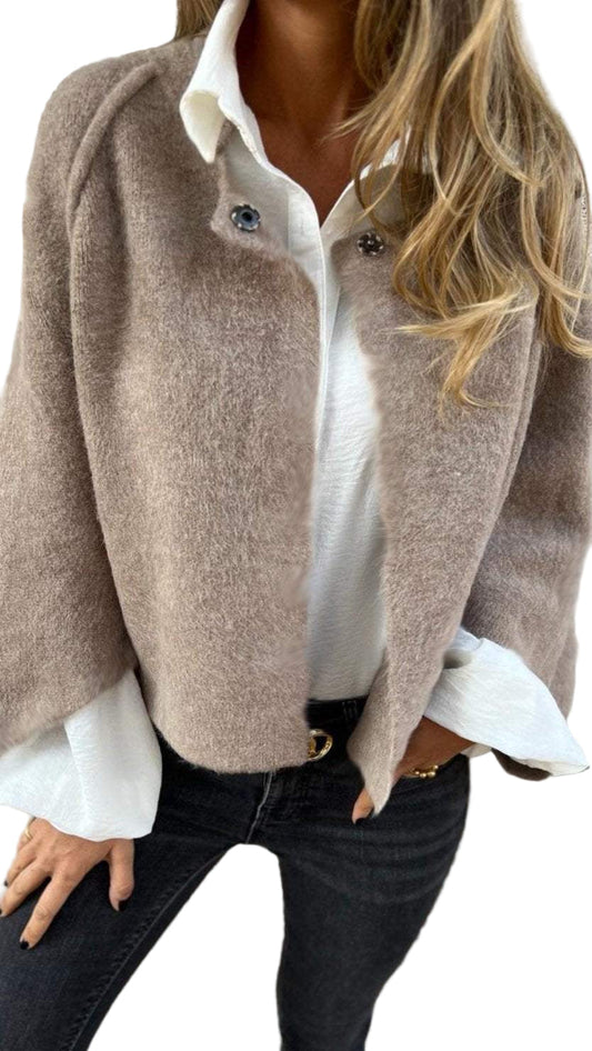 Luvik | Cardigan - Pehmeä neulottu kangas - Pitkä malli reiteen saakka - Monikäyttöinen ja mukava