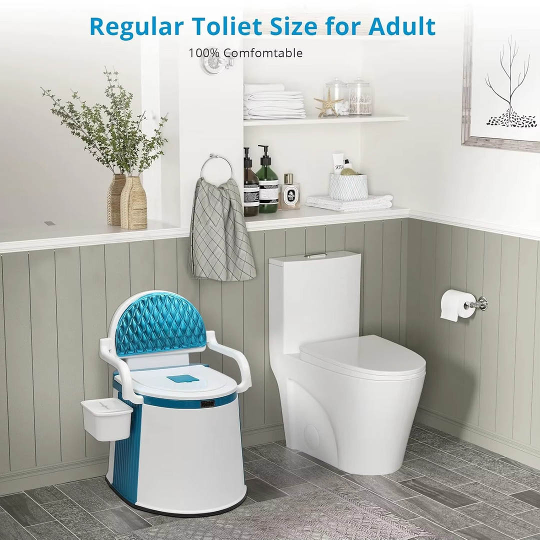 Portable Comfort Commode med 5-gallon kapasitet og robuste håndtak Luvikno