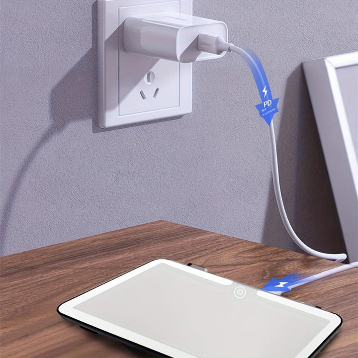 GlowMirror – Dimmbar sminkespeil med USB-lading Luvikno