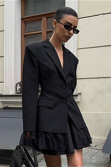 Luvik | pitsi-paneeli bleiseri takki