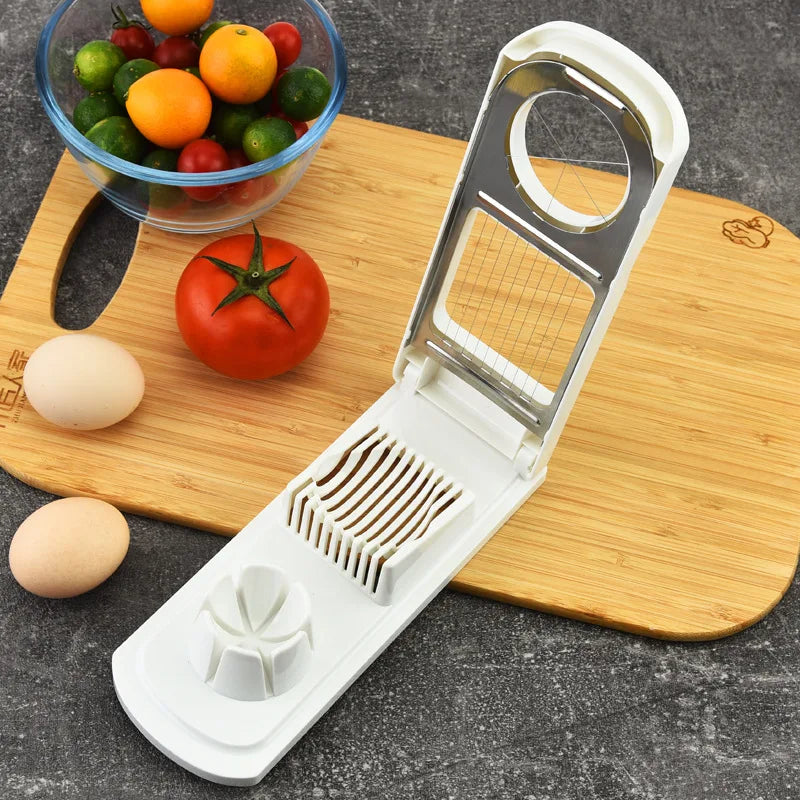 2i1 Egg Slicer Multifunctional Rustfritt Stål Skjære Terning Kjøkkenverktøy | Luvikno