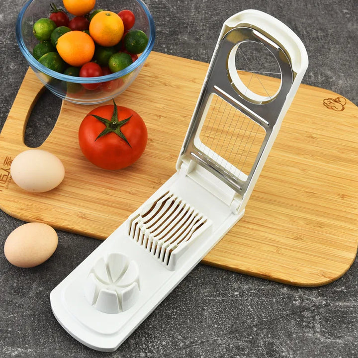 2i1 Egg Slicer Multifunctional Rustfritt Stål Skjære Terning Kjøkkenverktøy | Luvikno