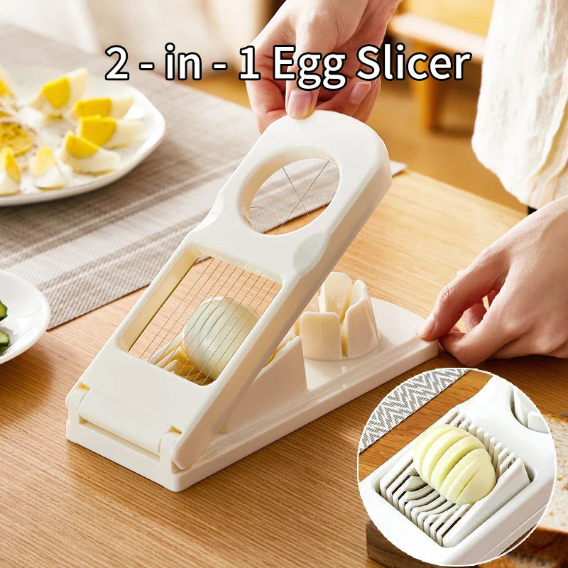 2i1 Egg Slicer Multifunctional Rustfritt Stål Skjære Terning Kjøkkenverktøy | Luvikno