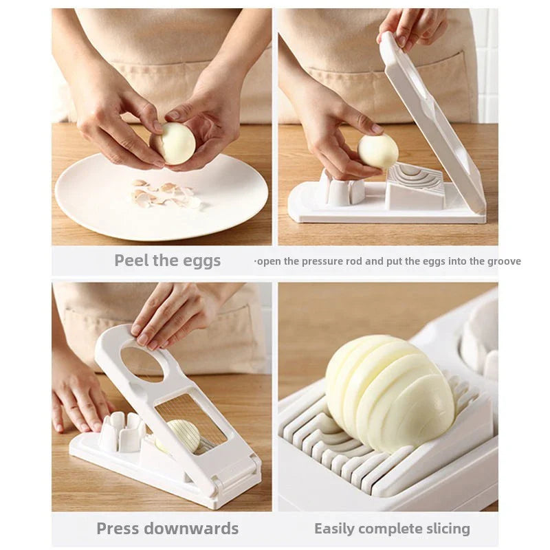 2i1 Egg Slicer Multifunctional Rustfritt Stål Skjære Terning Kjøkkenverktøy | Luvikno