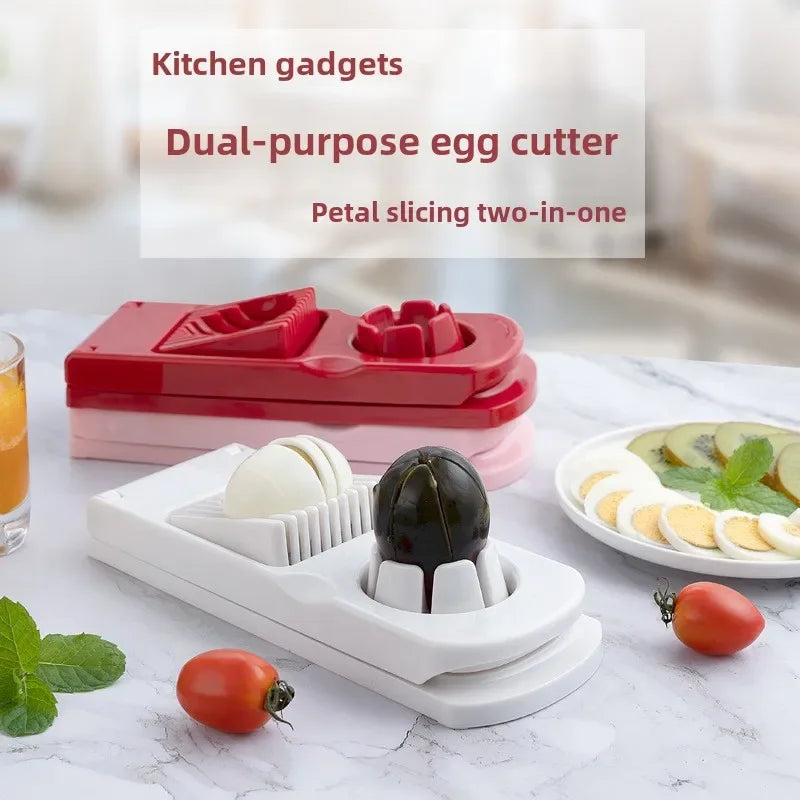 2i1 Egg Slicer Multifunctional Rustfritt Stål Skjære Terning Kjøkkenverktøy | Luvikno