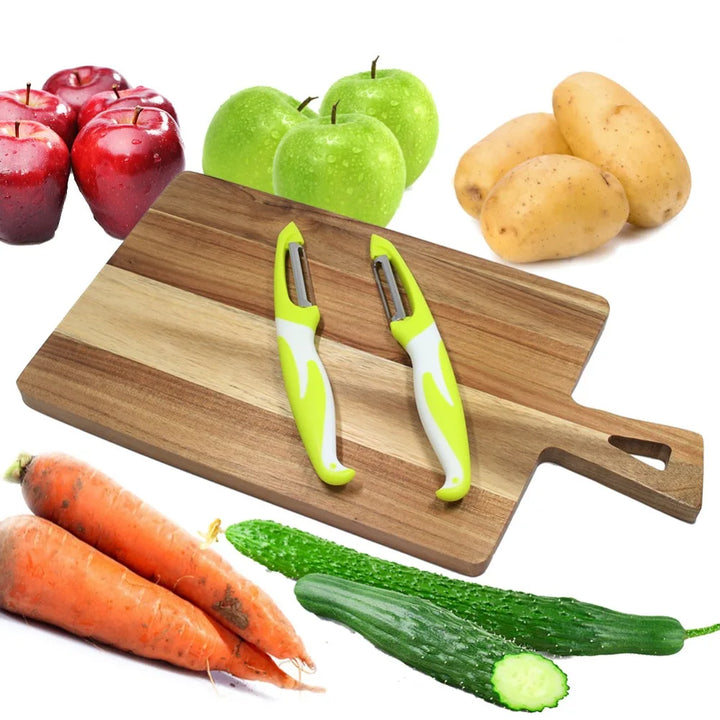 2 stk Ultra Skarp Rustfritt Stål Blad Frukt og Grønnsak Skrelle Sett | Luvikno