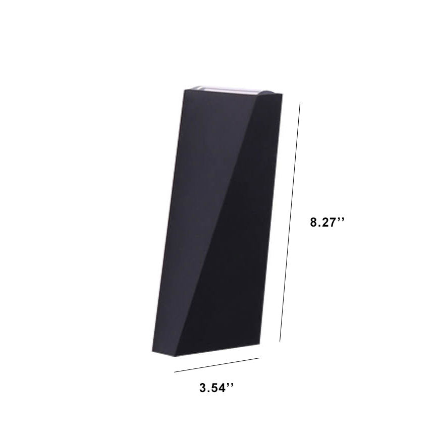 Enkel trapezoidal utendørs vanntett LED 2-lamputendørslampe | Luvikno