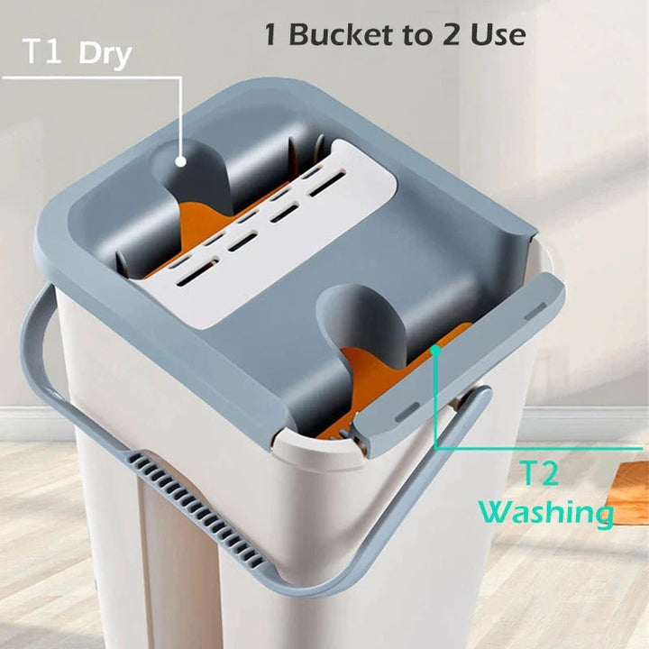 Spin Mop Bucket Med Gjenbrukbare Moppputer Luvikno