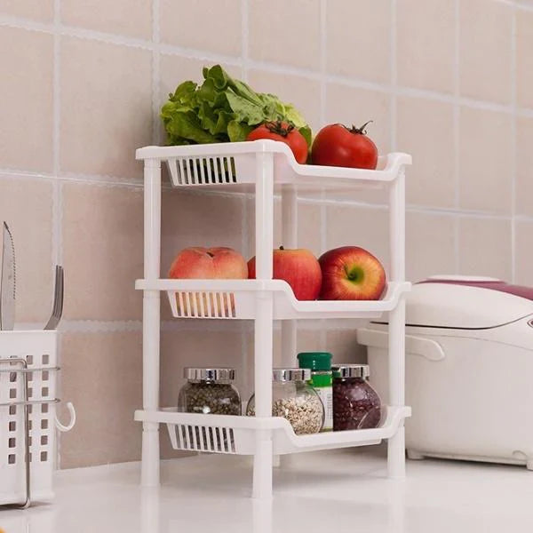 Tre-lags hylle for benkeplate Luvikno