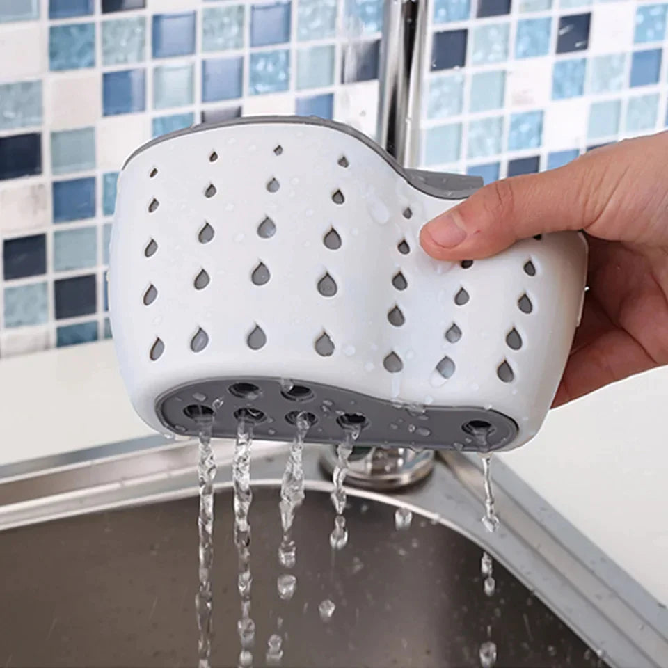 Vask Drenering Svamp Holder Tykk Silikon Bollehever