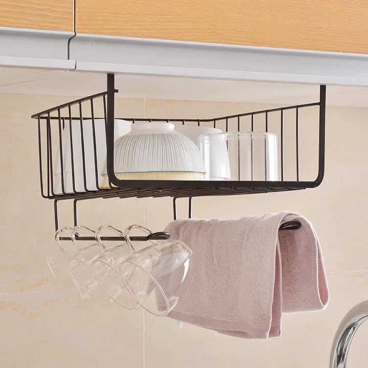 Under Shelf Storage Cabinet Basket Luvikno