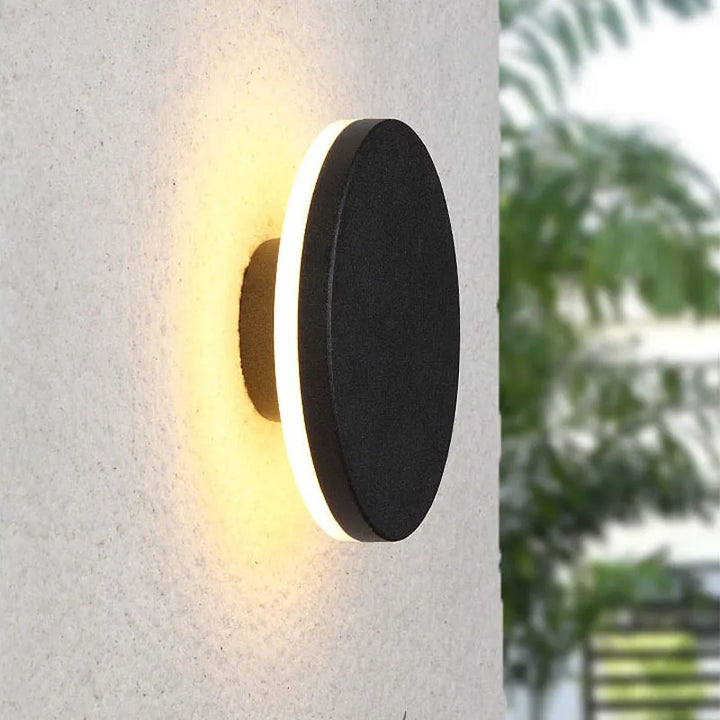 Vegglampe Moderne Svart Utendørs LED Lampe Luvikno