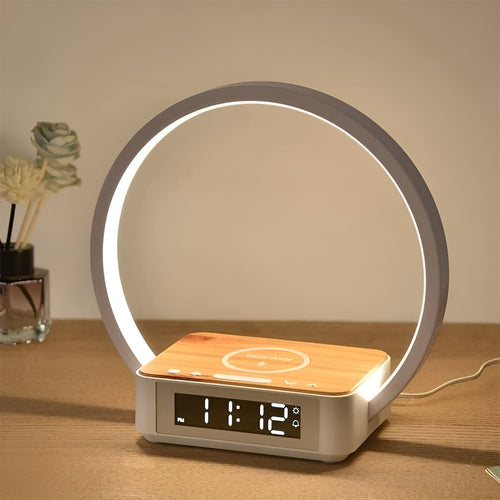 Luvikno | Moderne Bordlampe med Trådløs Lader og Alarmfunksjon