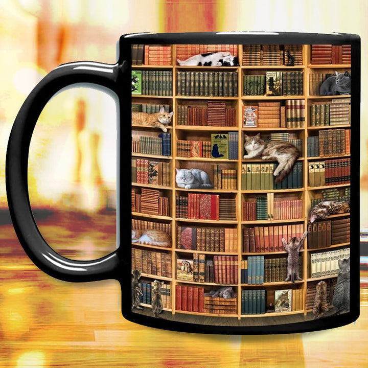 Kat Bok Elsker Keramisk Kaffe Krus | Luvikno