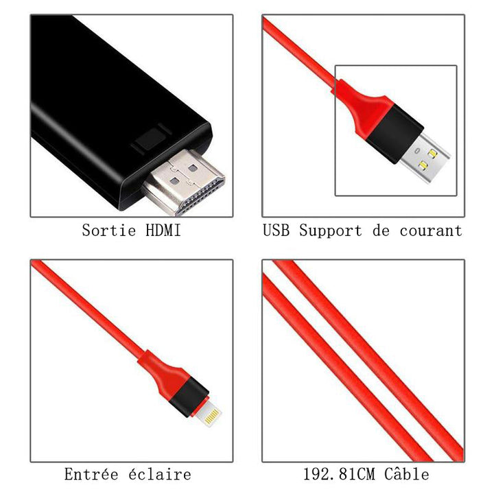 Lightning til HDMI-kabeladapter | luvikno