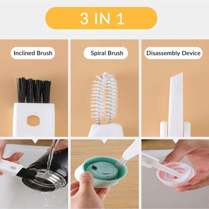 3 i 1 Flaskehett Detailbørste | Luvikno