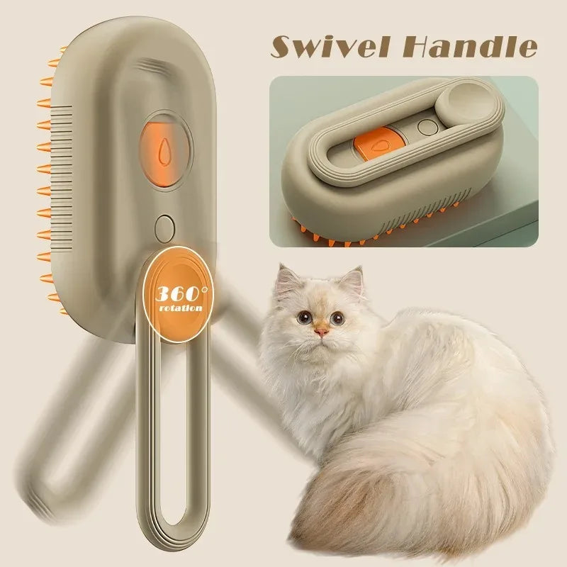 3-i-1 Elektrisk Dampstrykejern for Katter og Hunder - SteamPet Luvikno
