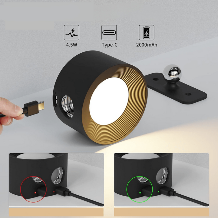 Luvikno | FlexiLamp – Trådløs oppladbar 360° vegglampe