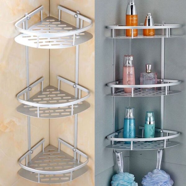 3 Tier Aluminium Bad Krokhylla – Sølv Luvikno