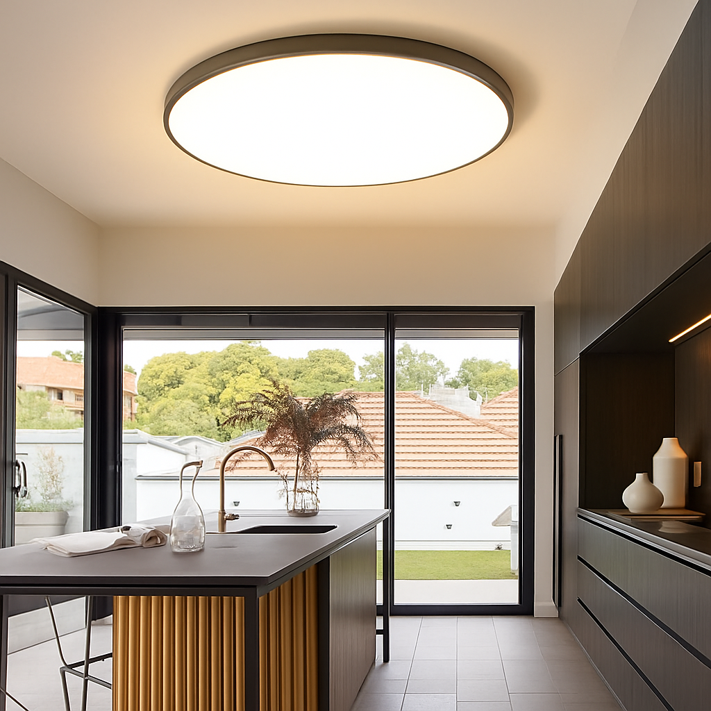 Flush Mount LED Taklampe Moderne Rund Luvikno