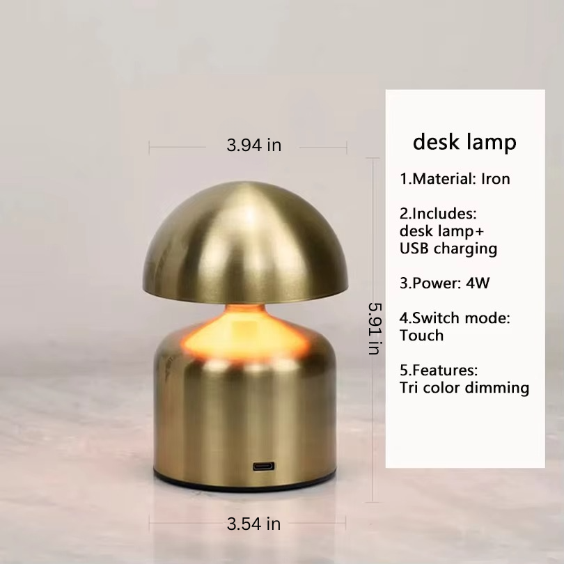 Allsidig LED Berørings Nattbordlampe - 3-Farge Dimmbar Nattlys Luvikno