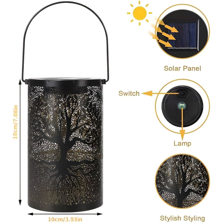 SolarArt Lantern - Luksus Metall Kunst Dekorasjon Solar Utendørs Lantern | Luvikno