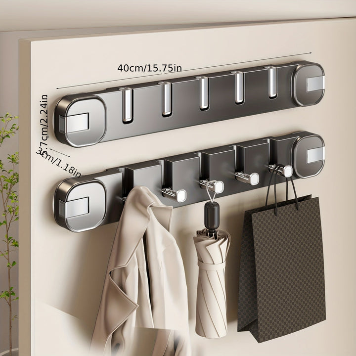 Luvikno | Vegghookpanel uten boring – OrganiserenPlus skjult 5-hengestativ